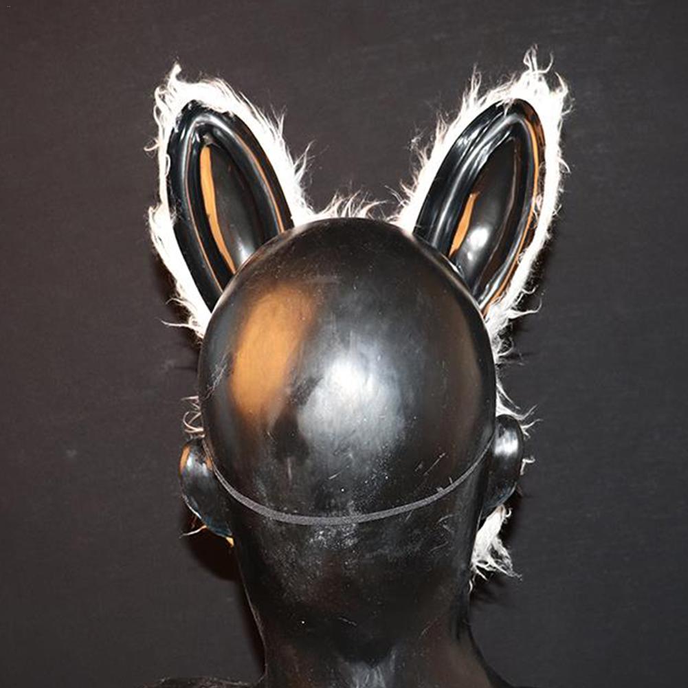 Masque de lapin ensanglanté en peluche pour Halloween