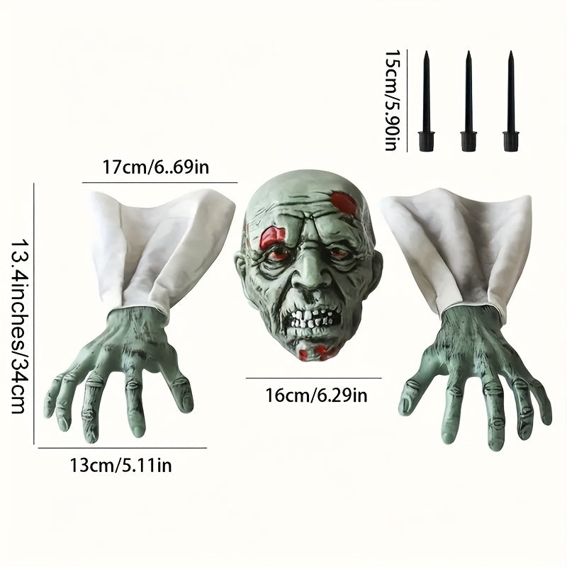 Piquets de jardin squelettes pour Halloween, lot de 3