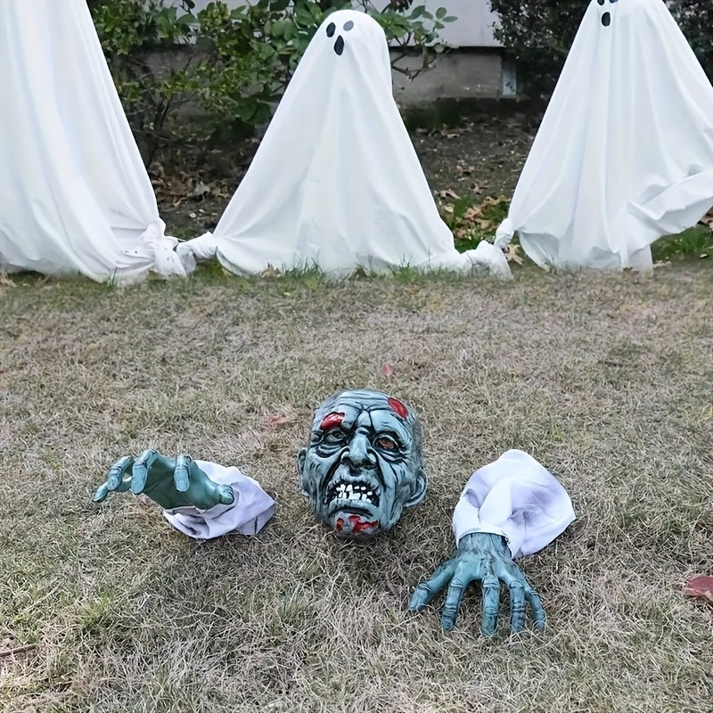 Piquets de jardin squelettes pour Halloween, lot de 3
