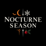 Logo Nocturne Season sobre, moitié Halloween moitié Noël